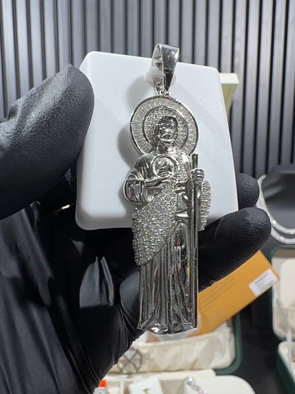 Silver Saint Pendant Necklace - Silver